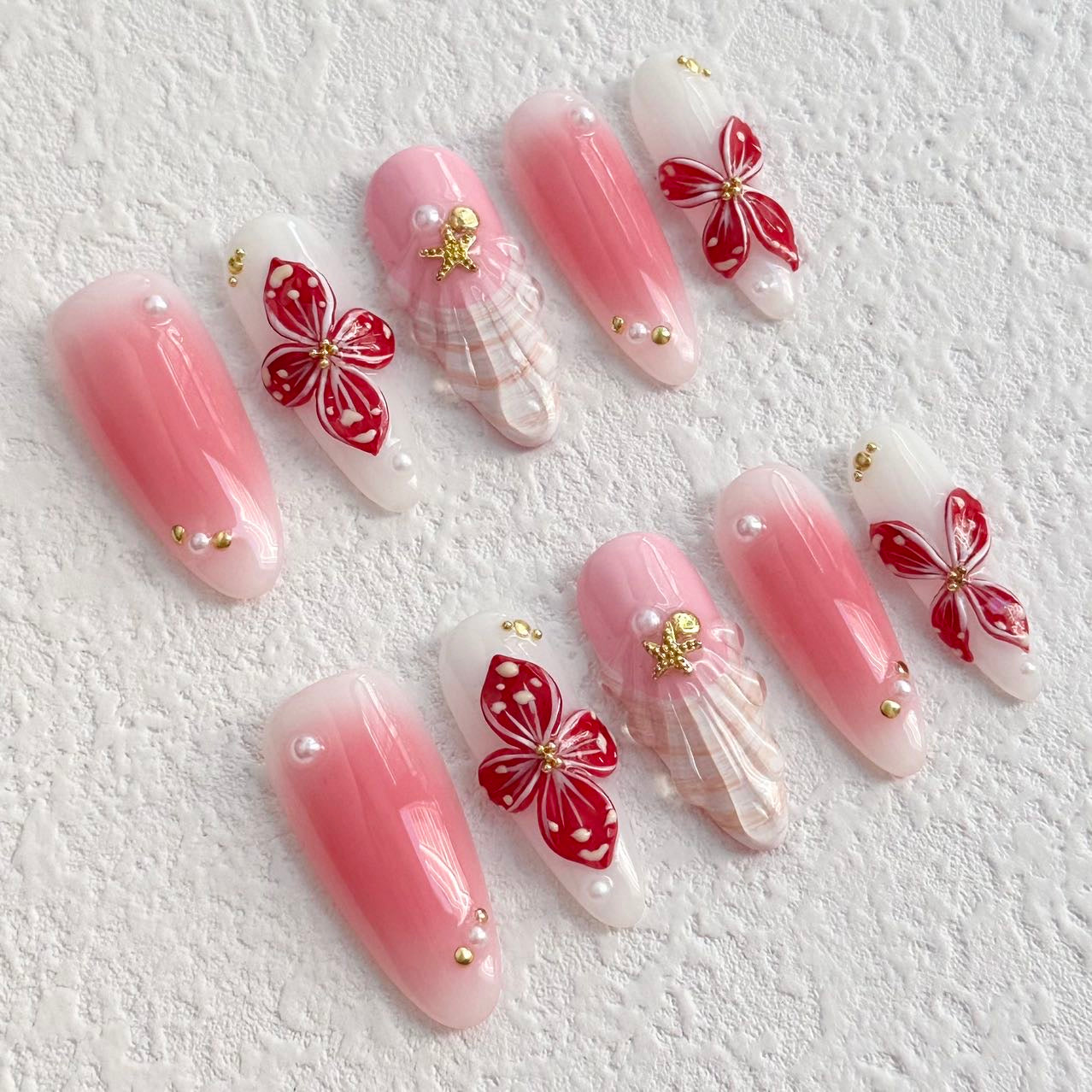 Ongles à coller Blossom Floral Elegance