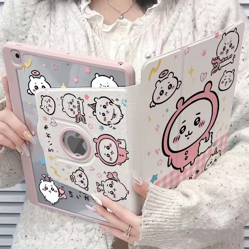 Kawaii Cat 720°  Rotating iPad Case – Cute Stand Cover