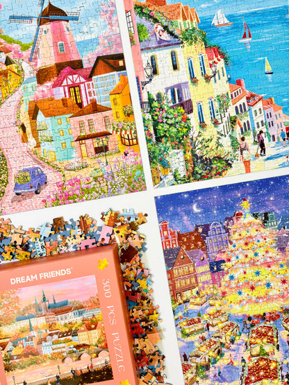 Four Seasons Village Puzzle Set