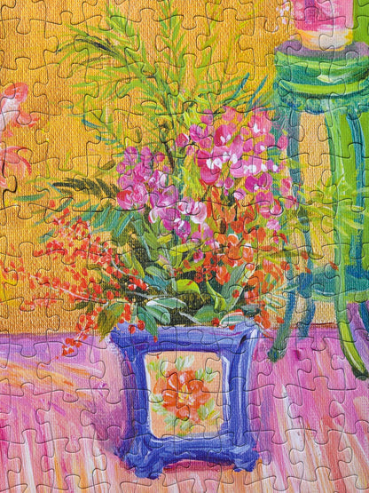 CHILL PUZ Four Gentlemen Among Flowers 500 Piece Puzzle