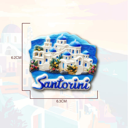 Santorini Travel Souvenir Fridge Magnet