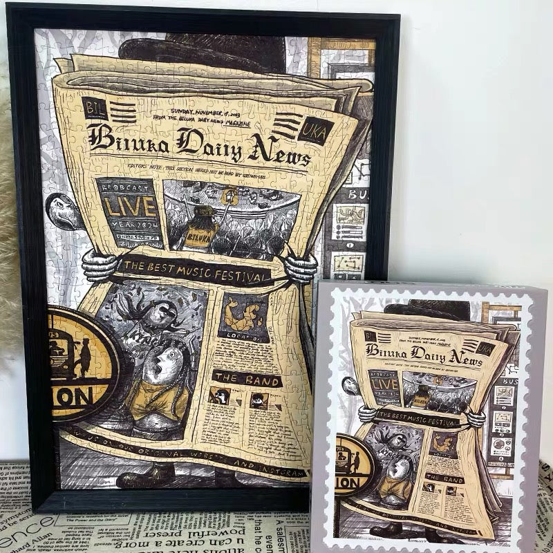 The Billuka Daily 500 Piece Newspaper Jigsaw Puzzle TKX