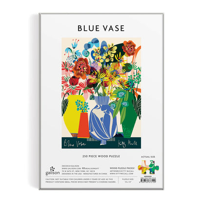 Kitty McCall Blue Vase 250 Piece Wood Puzzle