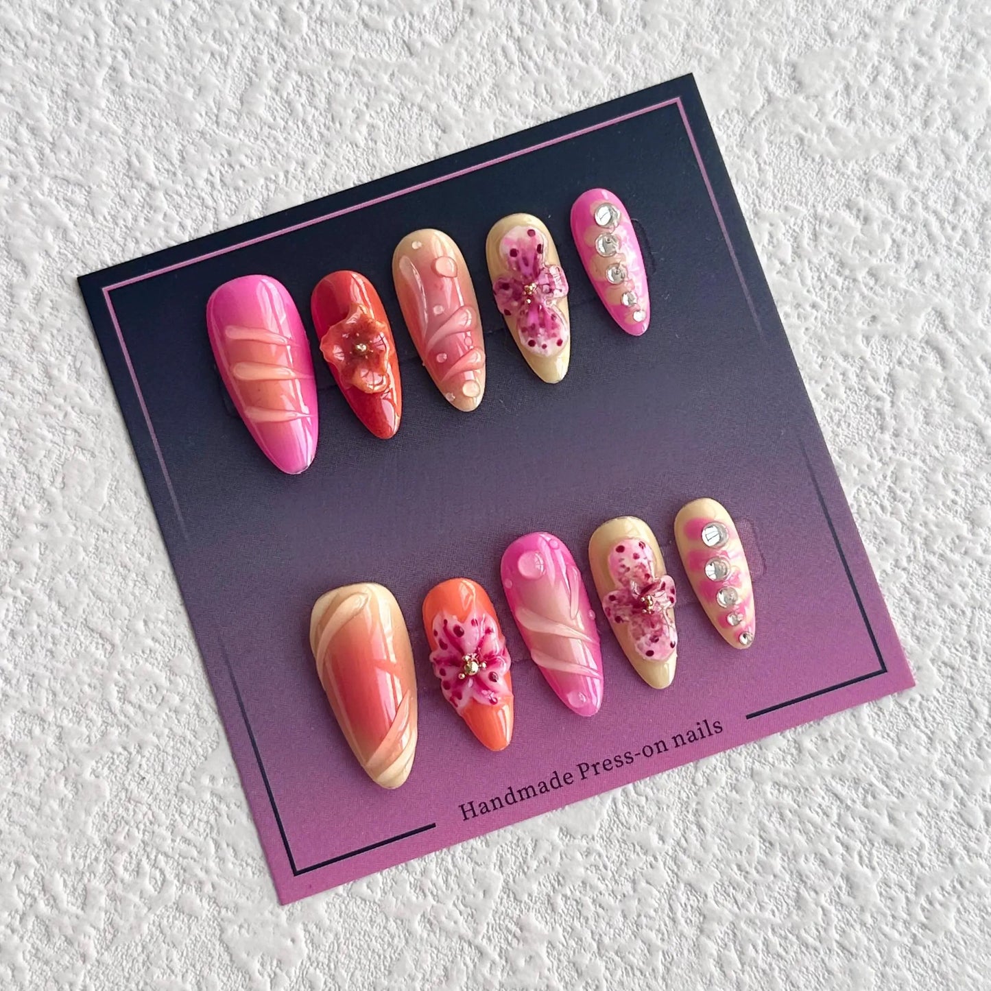 Ongles à coller Coral Dream