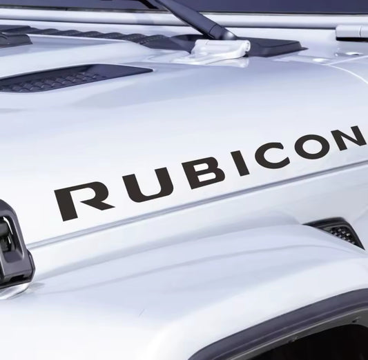 Custom RUBICON Hood Decal – Vinyl Sticker for Jeep Rubicon