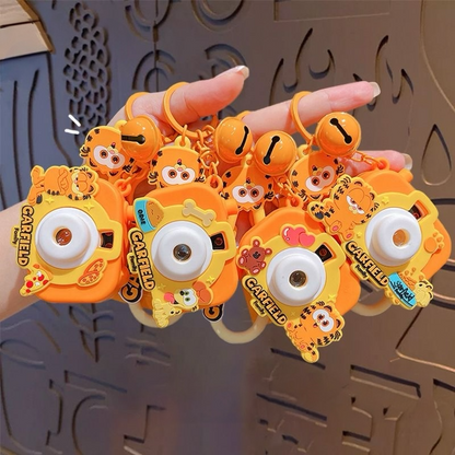 Garfield Projection Camera Keychain with Bell