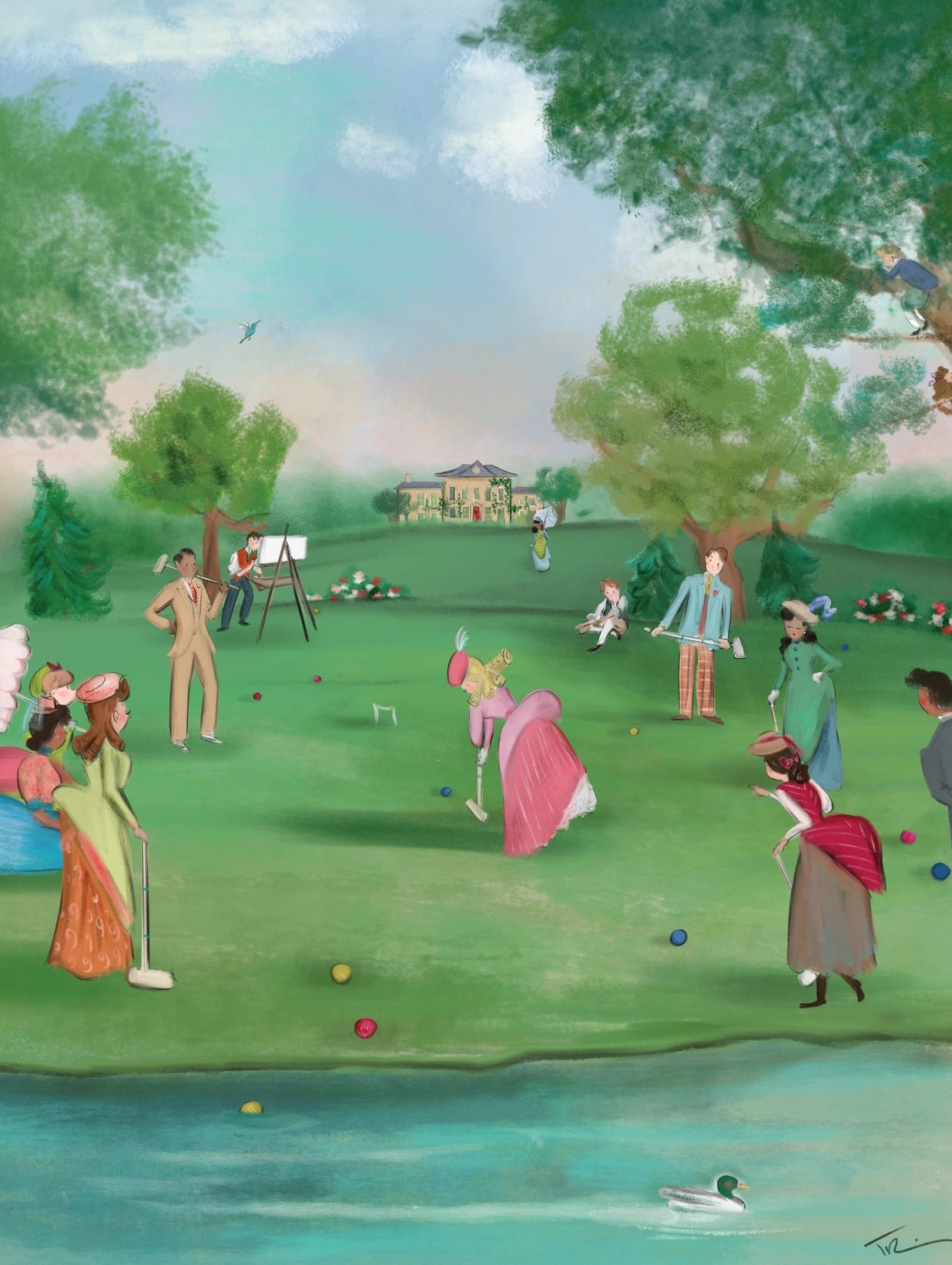 Croquet Afternoon 500 Piece Jigsaw Puzzle