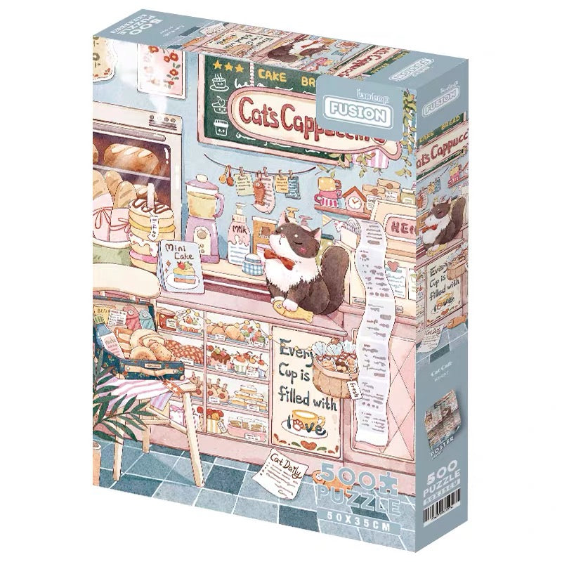 Cat Cafe 500 Piece JigsawPuzzle