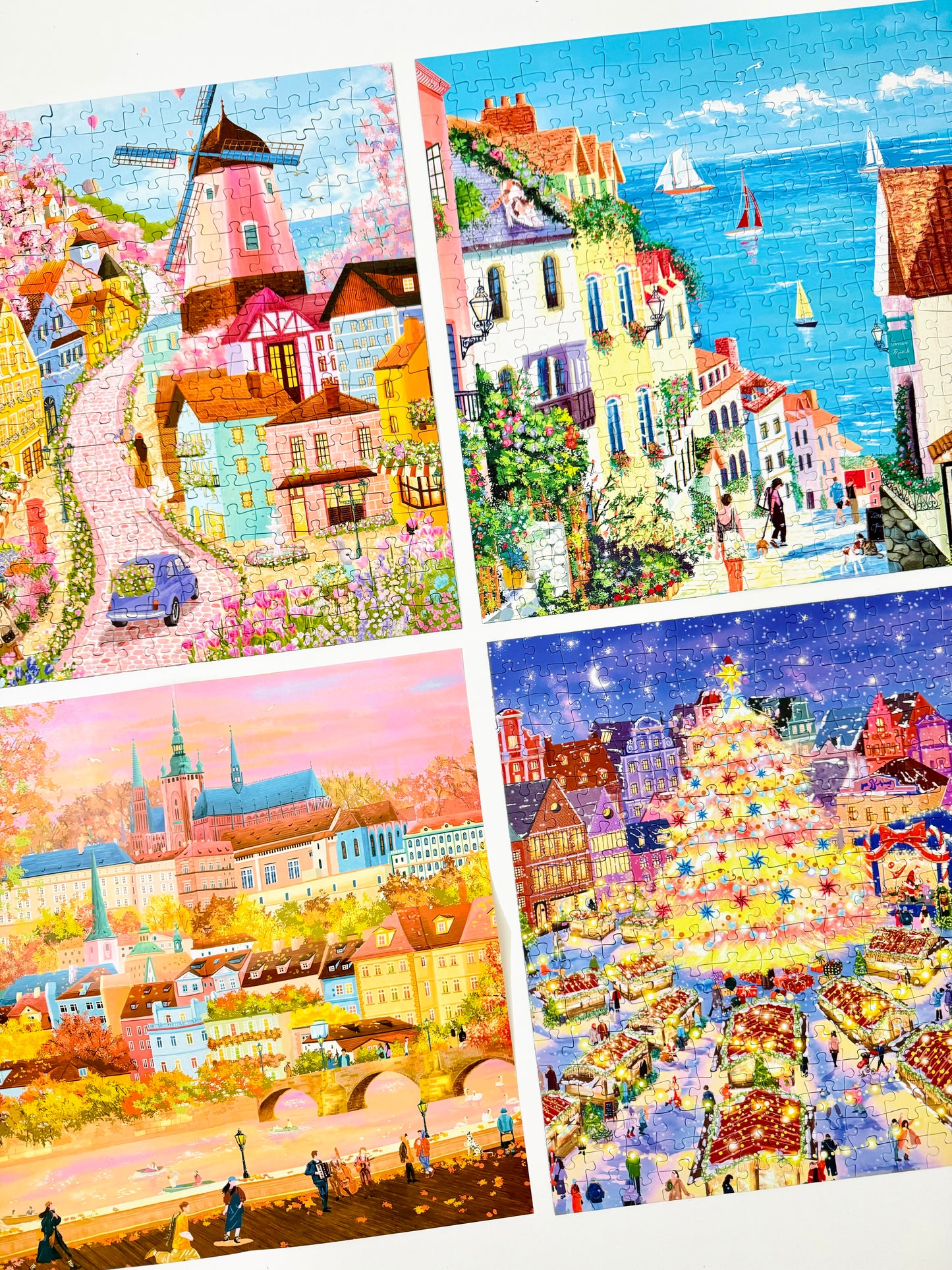 Four Seasons Village Puzzle Set