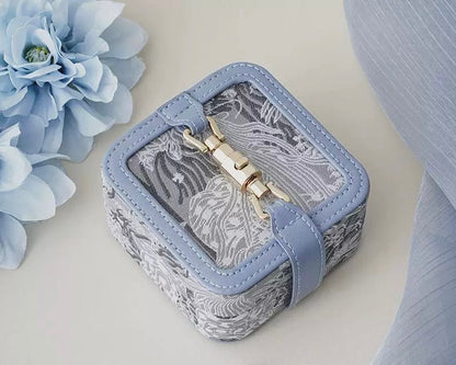 Coffret à bijoux vintage en jacquard