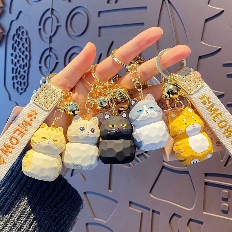 Cute Resin Cat Keychain