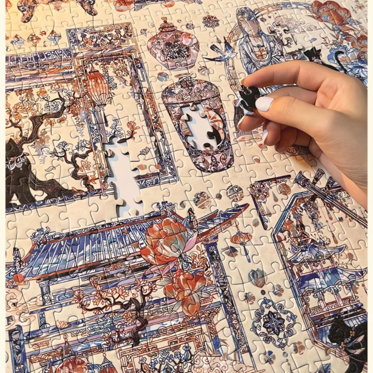 Botop Fusion Yuan Dynasty Black Cat 1000 Piece Jigsaw Puzzle