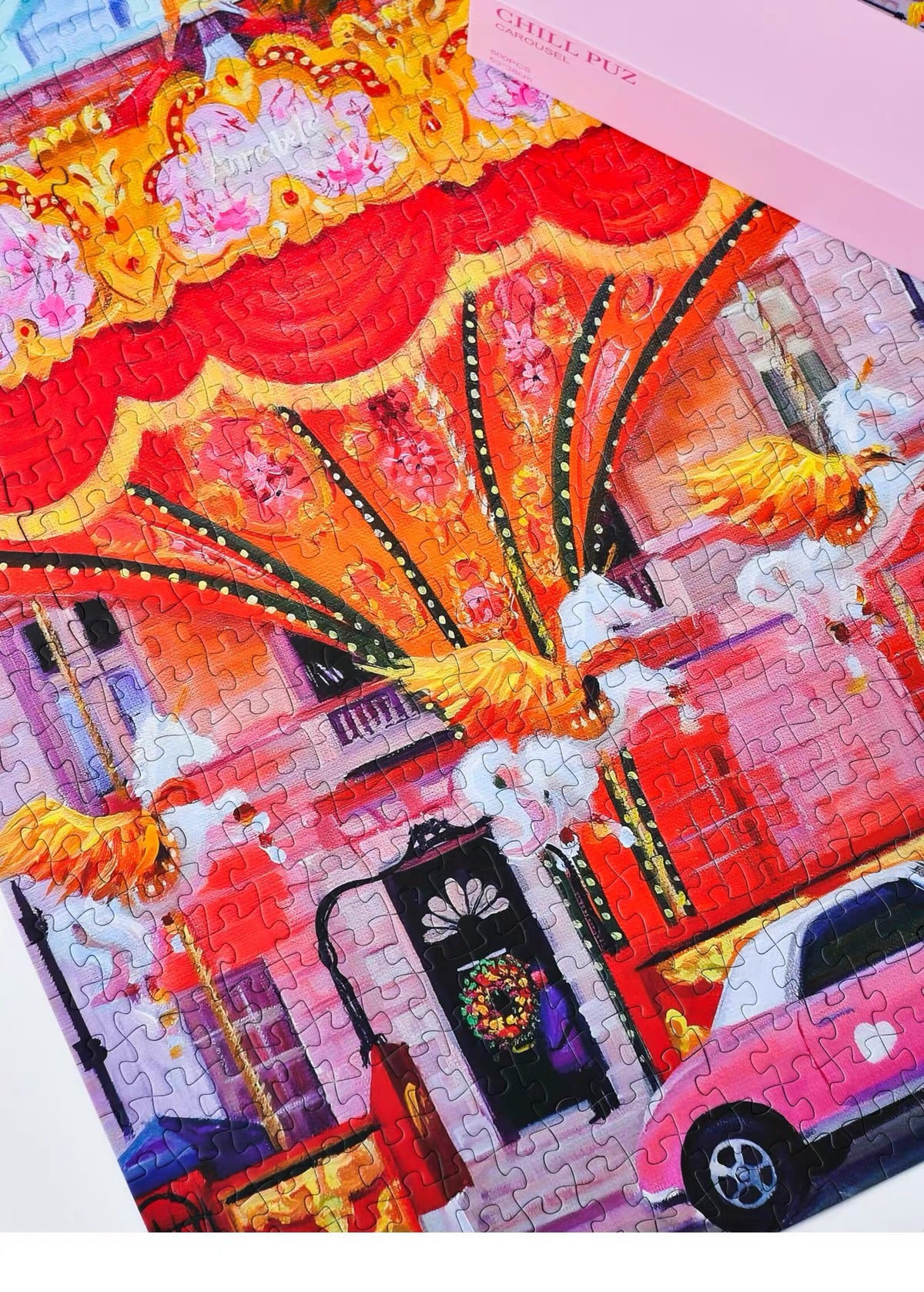 CHILL PUZ Carousel 500 Piece Jigsaw Puzzle CHILL PUZ