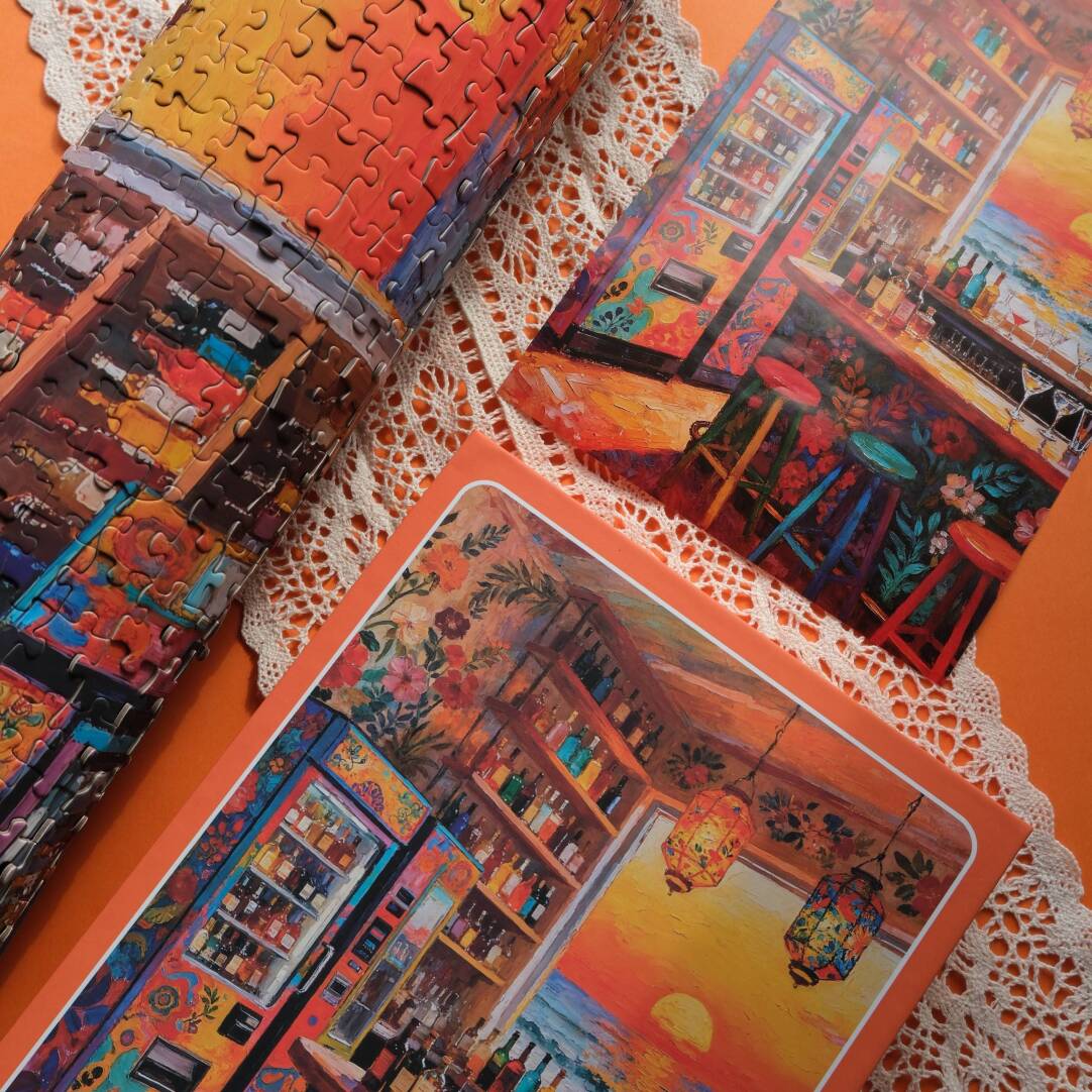 Golden Hour Bar 1000 Piece Puzzle Toppie