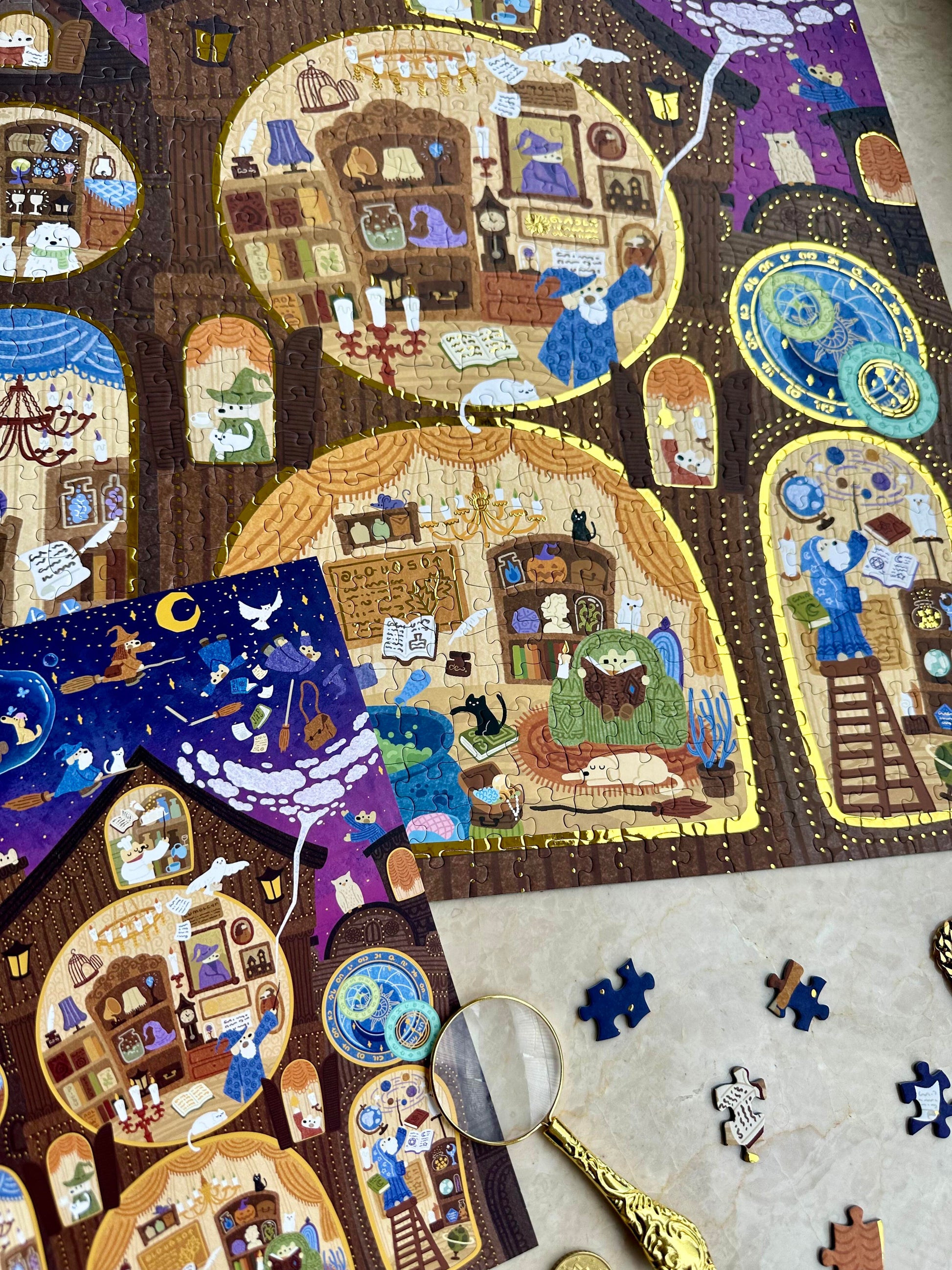 Hourglass Puzzle Dog Is the Messenger of the Magical World 1000 Piece Jigsaw Puzzle V Boutique Studio