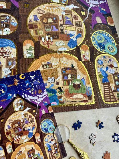 Hourglass Puzzle Dog Is the Messenger of the Magical World 1000 Piece Jigsaw Puzzle V Boutique Studio