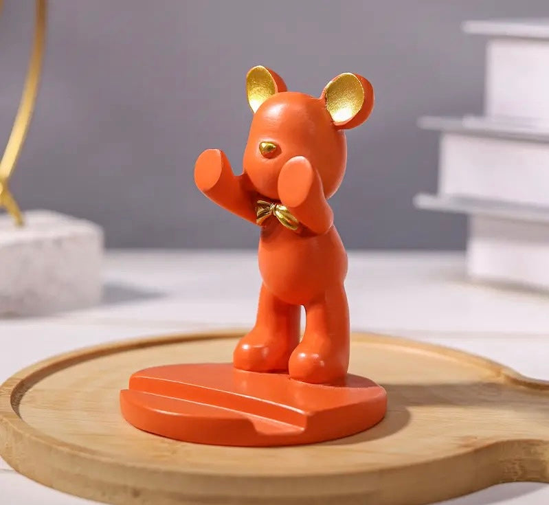 Support de téléphone créatif en forme d'ours Kawaii
