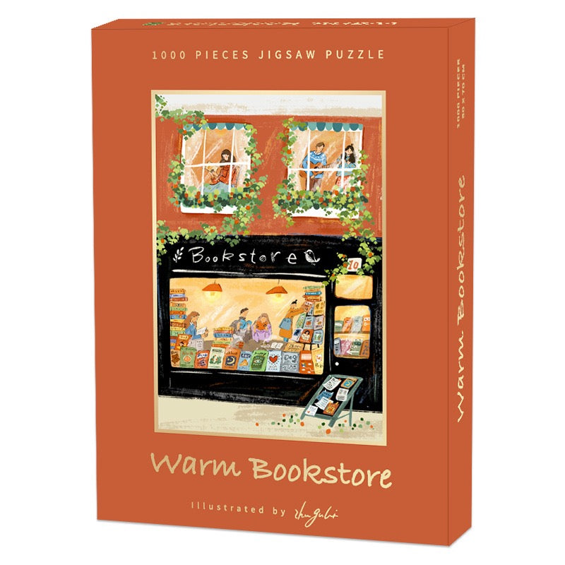 Warm Bookstore 1000 Piece Jigsaw Puzzle