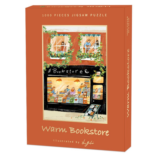 Warm Bookstore 1000 Piece Jigsaw Puzzle