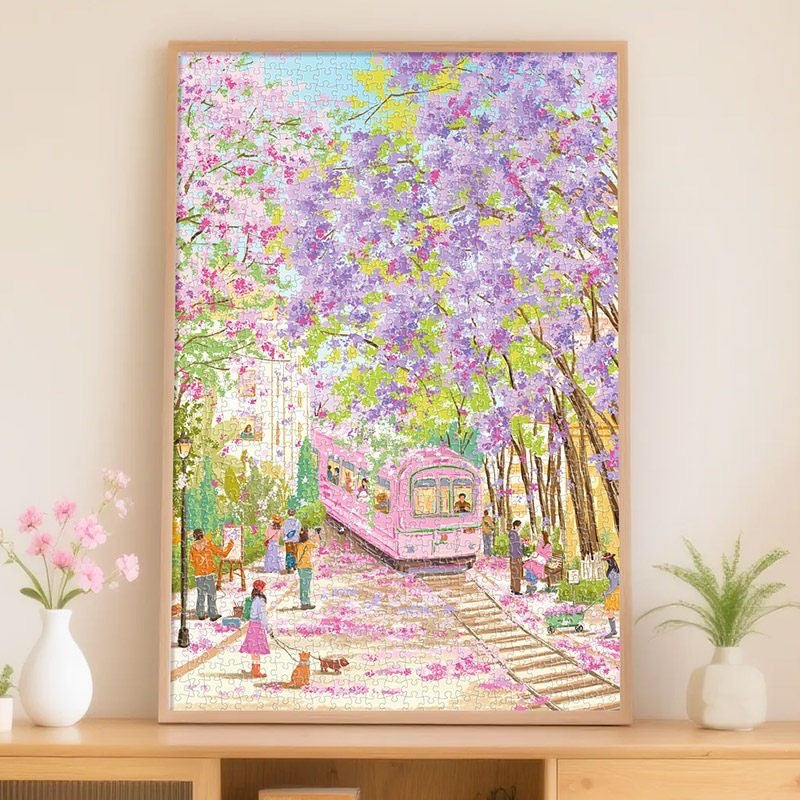 Spring Train 1000 Piece Jigsaw Puzzle Gubu