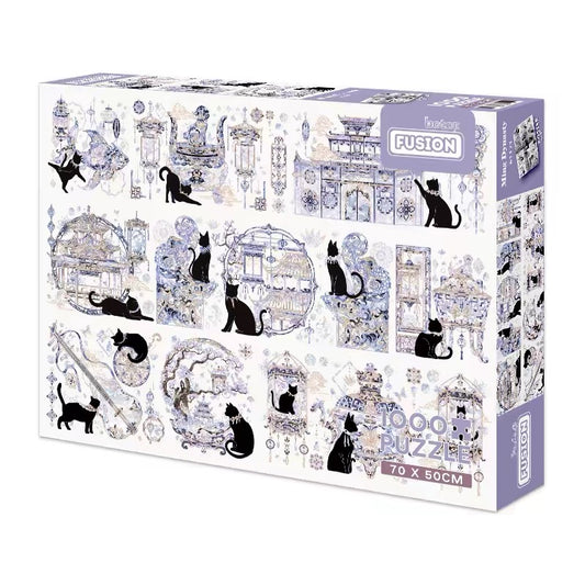 Botop Fusion Ming Dynasty Black Cat 1000 Piece Jigsaw Puzzle