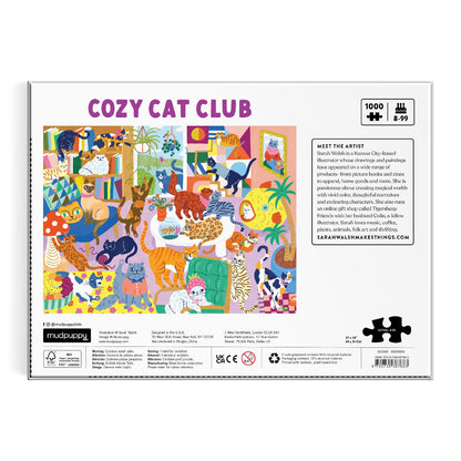 Cozy Cat Club 1000 Piece Family Puzzle