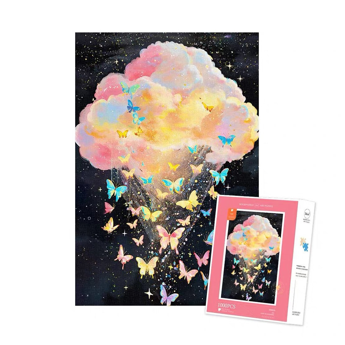 Butterflies Drawn to Dream Clouds Jigsaw Puzzle Mood Puzzle