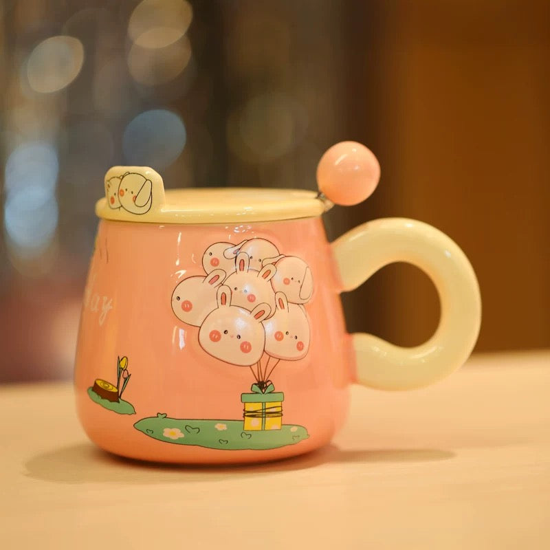 Jolie tasse en céramique à motif de dessin animé