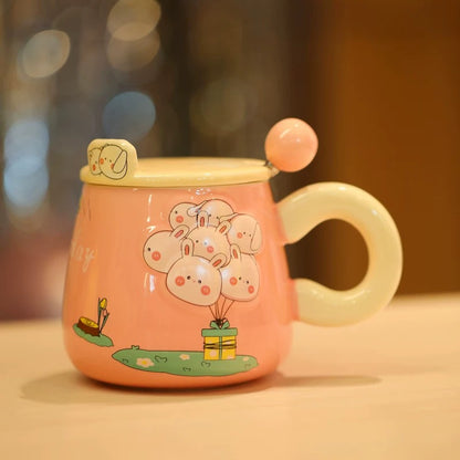 Jolie tasse en céramique à motif de dessin animé