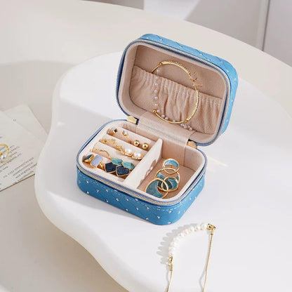 Coffret de rangement de bijoux matelassé de luxe