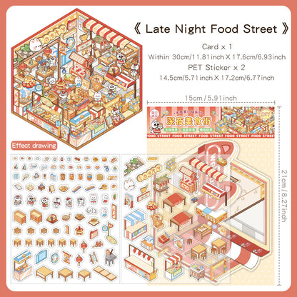 Whimsical 3D Mini World Stickers – DIY Scene Kit for Journals & Crafts