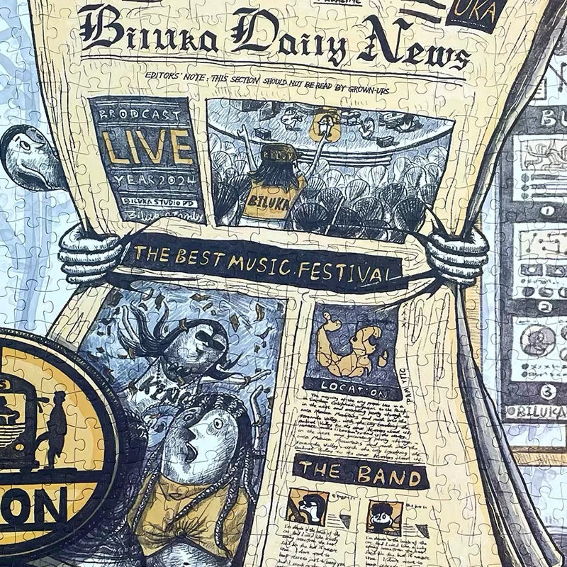 The Billuka Daily 500 Piece Newspaper Jigsaw Puzzle TKX