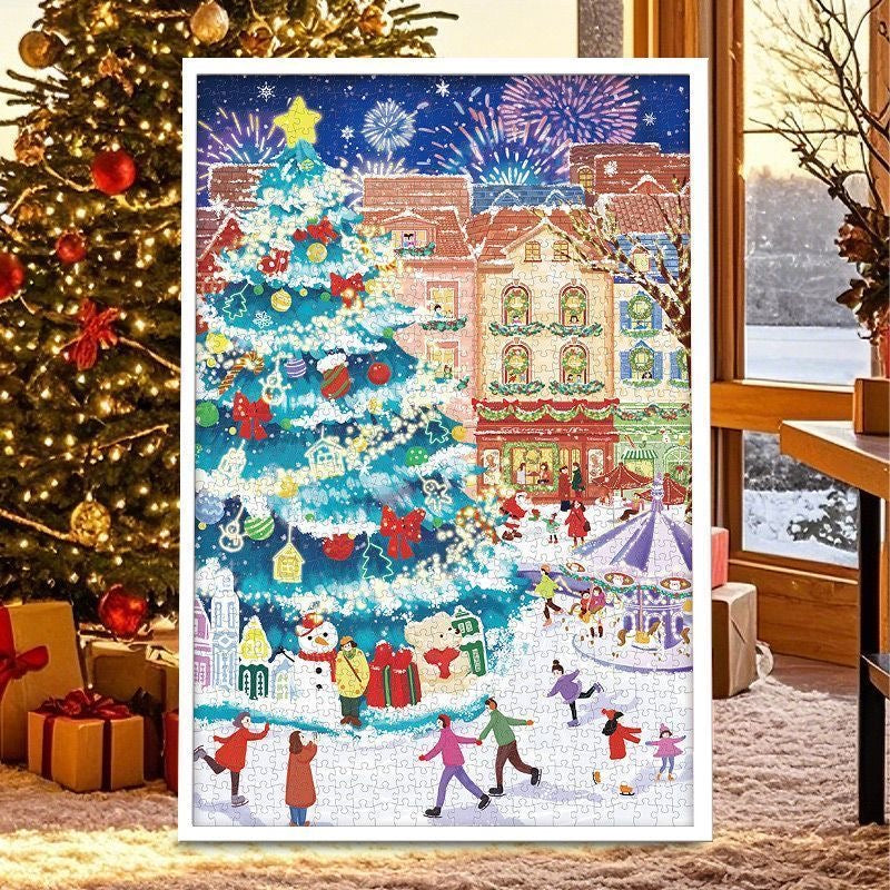 Christmas Tree 1000 Piece Glow-in-the-Dark Jigsaw Puzzle Gubu