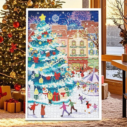 Christmas Tree 1000 Piece Glow-in-the-Dark Jigsaw Puzzle Gubu