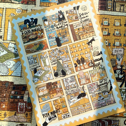 Black Cat’s Diary 1000 Piece Jigsaw Puzzle