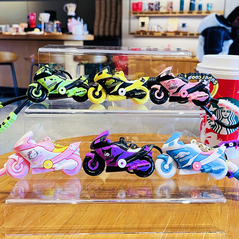 Sanrio Cartoon Motorcycle Keychain