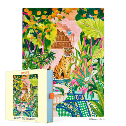 Peaceful Oasis and Tiger 500 Piece Puzzle
