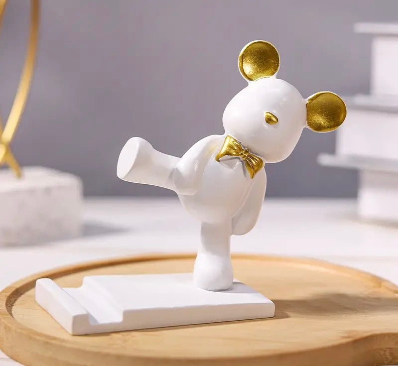 Support de téléphone créatif en forme d'ours Kawaii