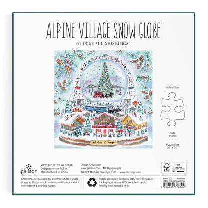 Michael Storrings Alpine Village Snowglobe 500 Piece Foil Puzzle