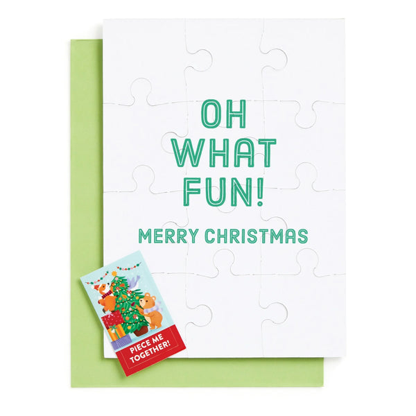 Christmas Critters Greeting Card Puzzle Mudpuppy