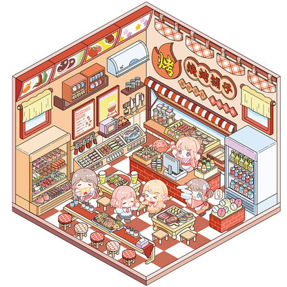 Mini Shop Room Stickers – 3D DIY Kit for Crafts & Journals