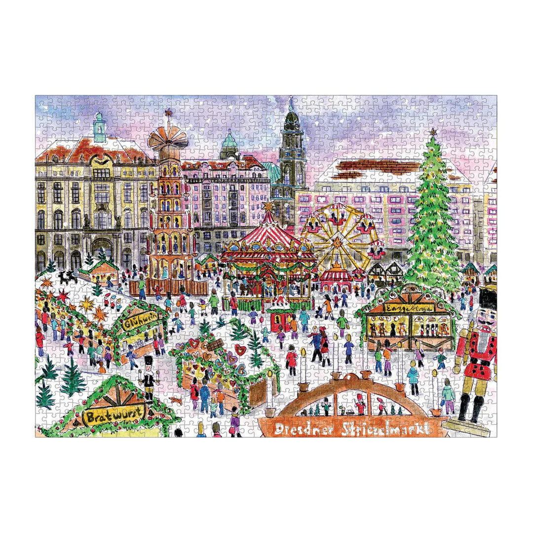 Michael Storrings Christmas Market in Dresden 1000 Piece Puzzle