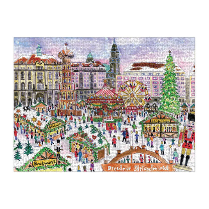 Michael Storrings Christmas Market in Dresden 1000 Piece Puzzle