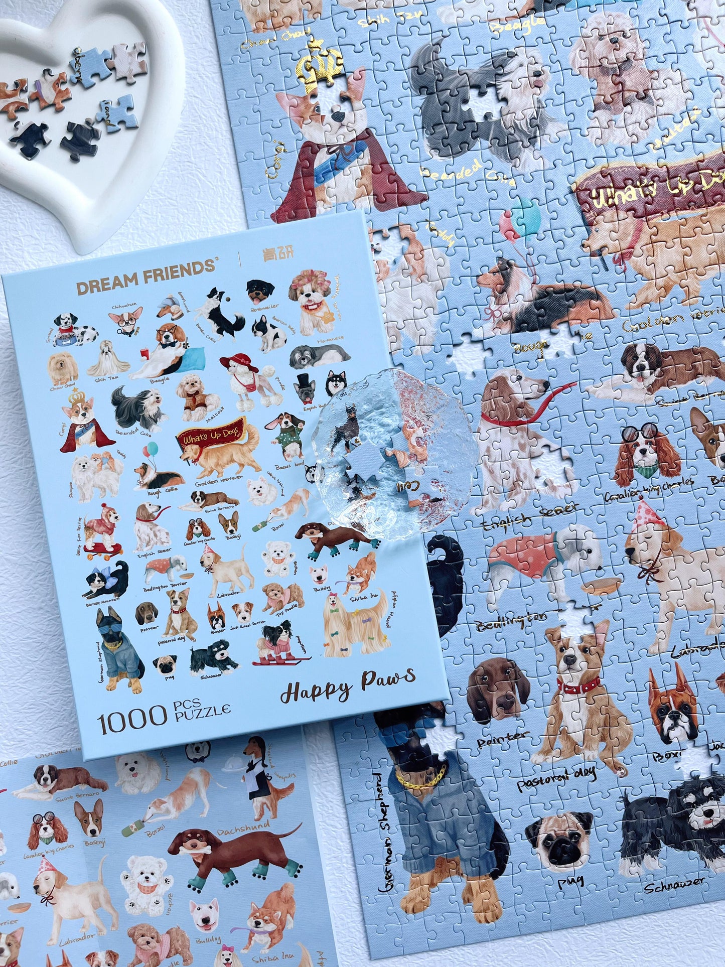 Happy Paws Dog Family 1000 Piece Jigsaw Puzzle Dream Friends