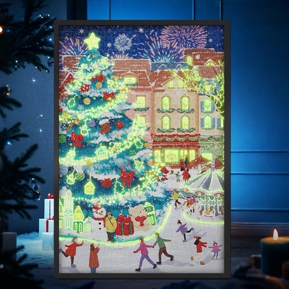 Christmas Tree 1000 Piece Glow-in-the-Dark Jigsaw Puzzle Gubu