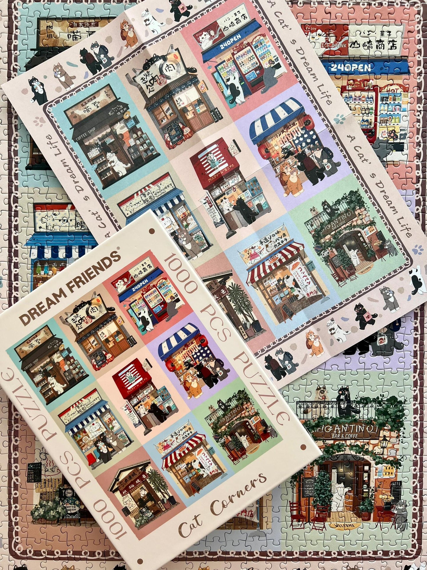Dream Friends Cat Corners 1000 Piece Jigsaw Puzzle