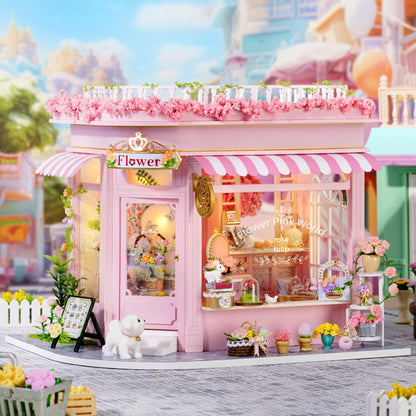 Flower Shop Miniature House – DIY Pink Floral Kit for Crafters