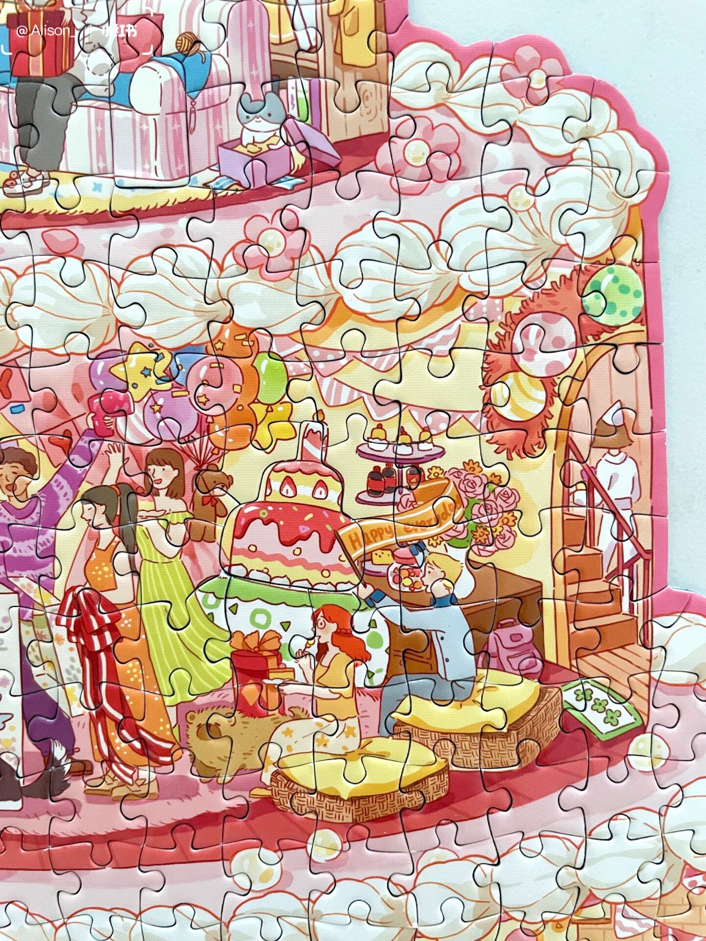 Momibook Birthday Cake Puzzle – 481 Irregular Pieces