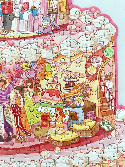 Momibook Birthday Cake Puzzle – 481 Irregular Pieces
