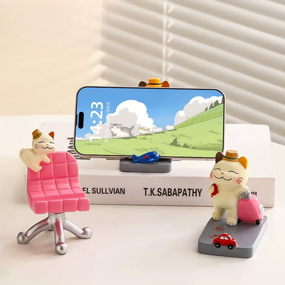 Lucky Cat Phone Holder/ Ornament